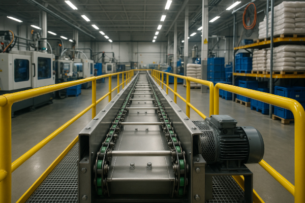Heavy duty chain conveyor system integrated by Vertex-Automation