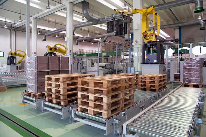 custom end of line packaging conveyor