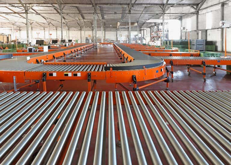 Roller conveyor belt design assembly