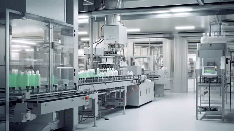Pharmaceutical table-top conveyor robotic automation Vertex-Automation