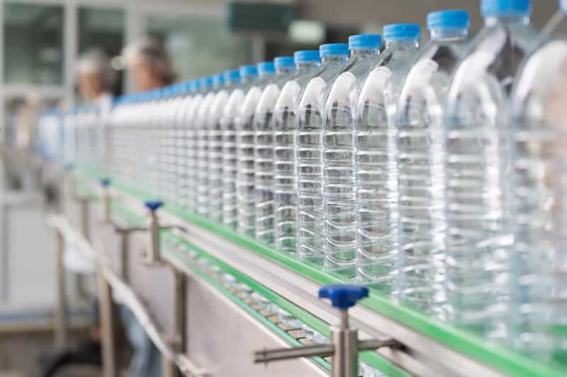 Table top conveyor bottling packaging automation